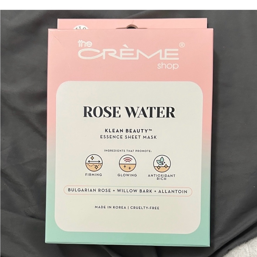 THE CRÈME SHOP Rose Water Klean Beauty Essence Sheet Mask - 5 Pack